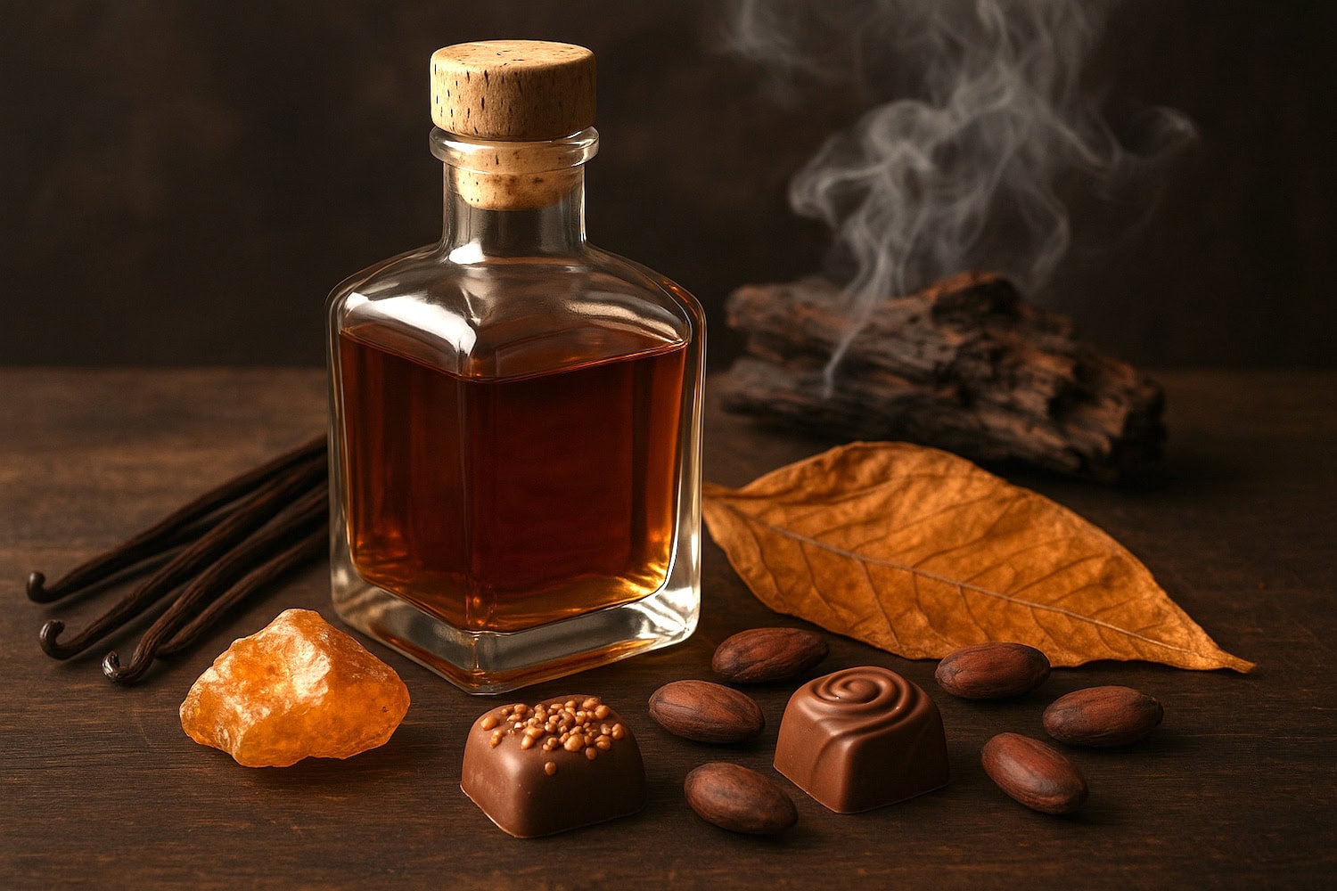 liquor with vanilla & amber