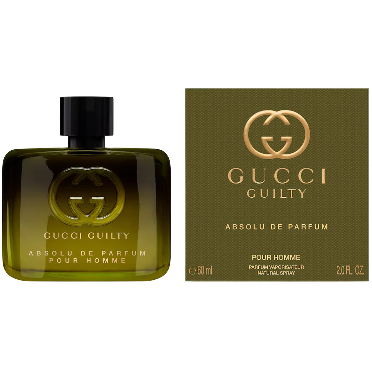 gucci guilty absolu de parfum pour homme, 60ml