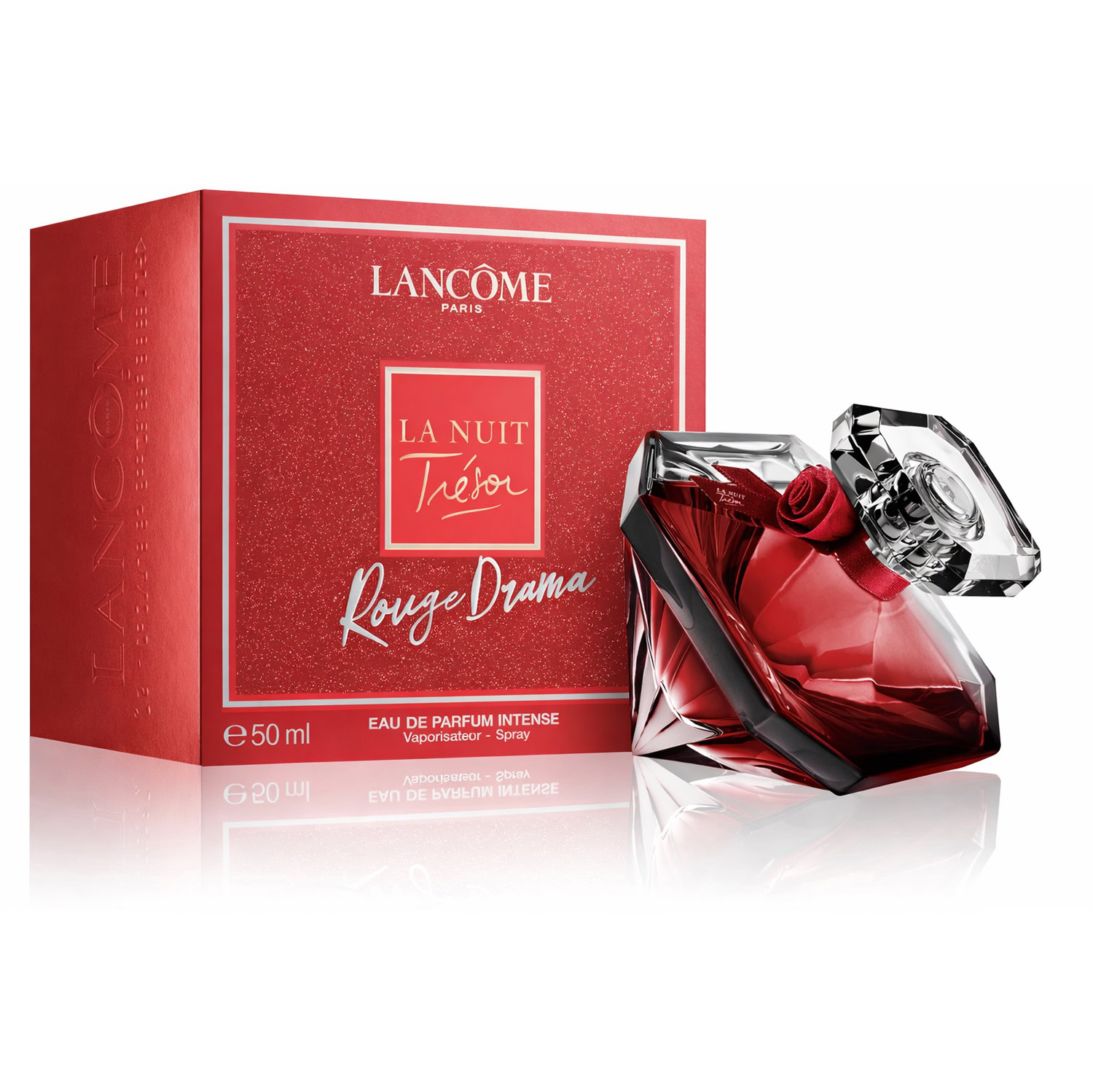 lancôme la nuit trésor rouge drama eau de parfum intense presents a floral fruity woody fragrance for women