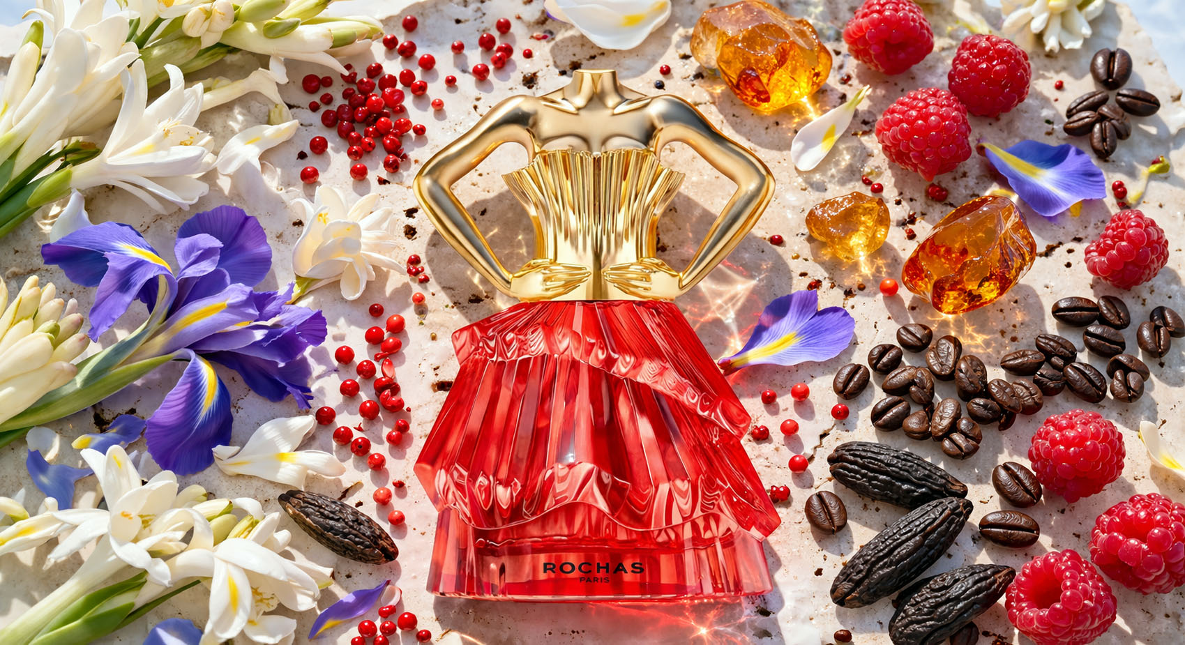 New fragrance Rochas Audace Le Parfum Gourmand Floral Musky Olfactory Signature for Women launched in